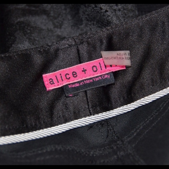 Alice + Olivia Velvet Brocade Skinny Pant - Picture 7 of 7